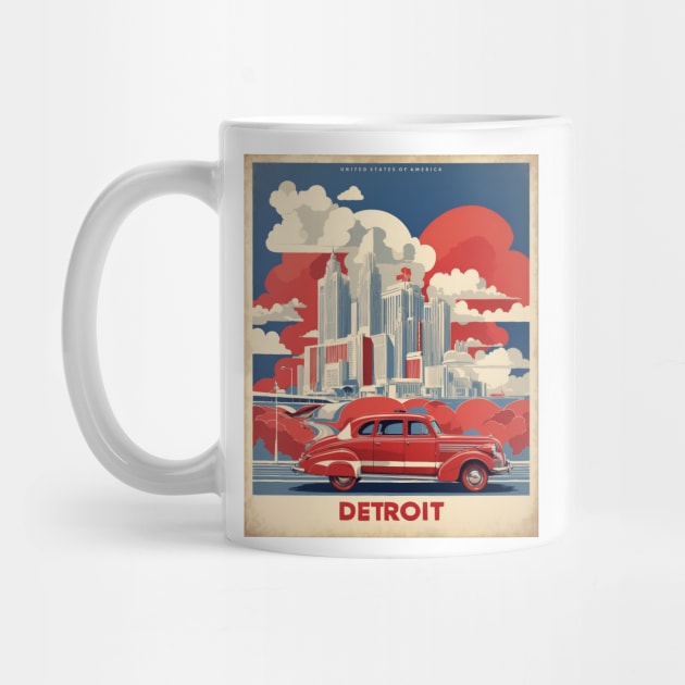 Detroit Michigan United States of America Tourism Vintage by TravelersGems